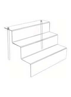 Buy 3 Steps Acrylic Display Stand Clear 30x15x25cm in UAE