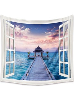 Buy Beautiful View Design Wall Hanging Tapestry Multicolour in UAE