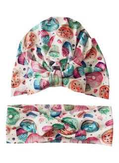 Buy All-Over Printed Mom And Me Turban Headbands Multicolour in UAE