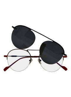 Buy Aviator Anti-Blue Light Eyeglasses With Clip On Sunglasses in Saudi Arabia