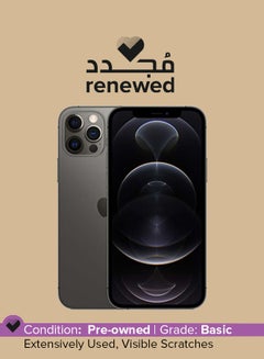 Buy Renewed - iPhone 12 Pro With Facetime 128GB Graphite 5G - International Specs in UAE