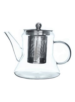 Buy Glass Tea Pot with Handle Clear 800ml in Saudi Arabia