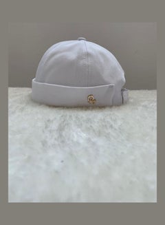 Buy Solid Pattern Skull Cap White in UAE