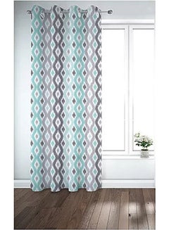 Buy Fabric Curtains Print Grey 130x260cm in Egypt