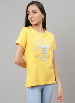 Buy Printed Round Neck T-Shirt Banana in Saudi Arabia