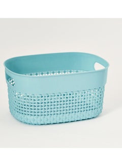 Buy Knit Basket Without Lid Blue 23.4x16.8x12cm in Saudi Arabia