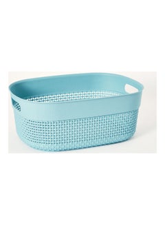 Buy Knit Basket Without Lid Blue 38x28x15cm in Saudi Arabia