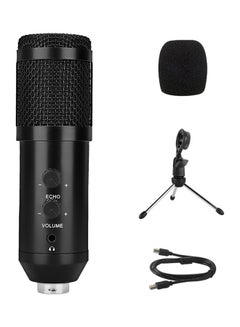 Buy USB Noise Cancelling Condenser Microphone Black in UAE