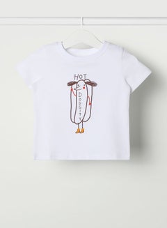 Buy Baby Boys Crew Neck Short Sleeve T-Shirt Porcelain White in UAE