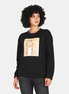 Buy Tiger Printed Casual Crew Neck Sweatshirt Black in Saudi Arabia