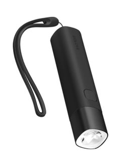 اشتري باور بنك محمول قابل للشحن بمنفذ USB مع مصباح يدوي EDC أسود في الامارات