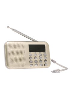 اشتري مكبر صوت راديو FM صغير مزود بهوائي LU-H86-42 ذهبي في الامارات