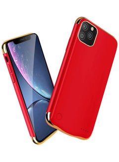 Buy Protective Extended Rechargeable Battery Charger Case Compatible with Apple iPhone 12/12 pro Red/Golden in UAE