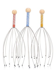 Buy 3-Piece Head Massagers Scalp Set Multicolour 23x16.5x8.5cm in Egypt