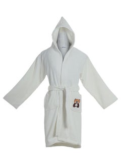 Buy Bear Kids Bathrobe White 14.5x9x3.5cm in UAE