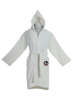 Buy Penguin Designed Kids Bathrobe White 145x5x3.5cm in UAE