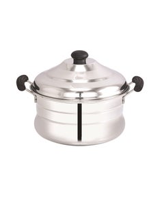 Buy Stainless Steel Idly Steamer Belly Pot 15 Pits 3 Plates Silver 23cm in UAE