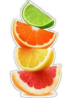 Buy Fruits Design Decorative Wall Sticker Multicolour in Saudi Arabia