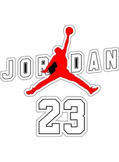 اشتري ملصق جداري مزين بطبعة كلمة "Jordan" متعدد الألوان في السعودية