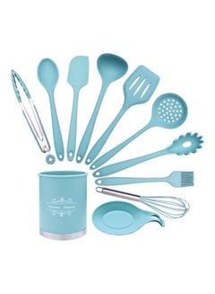 Buy 11-Piece Cooking Utensil Set Blue in Saudi Arabia