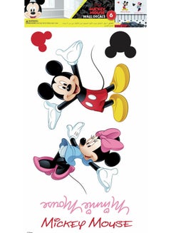 Buy Mickey and Minnie Mouse Wall Sticker Multicolour in UAE