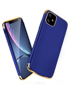 Buy Protective Extended Rechargeable Battery Charger Case Compatible with Apple iPhone 12mini Blue/Golden in UAE