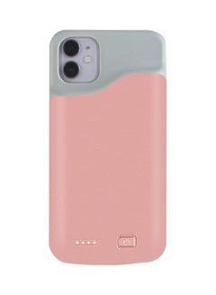 Buy Slim and External Backup Battery Power Bank Case Cover for Apple iPhone 11 Pink/Grey in UAE