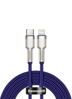 Buy USB C to Lightning Fast Charging Data Transfer Cable PD 20W Cafule Series Power Delivery for iPhone 14/14 Pro/13 Pro/13 Pro Max/13/13 mini, iPad 9, 12 mini/12/12 Pro , 2M Purple in UAE