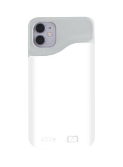 Buy Slim and External Backup Battery Power Bank Case Cover for Apple iPhone 11 White/Grey in UAE