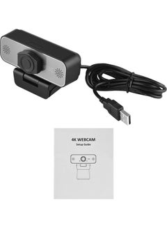 Buy USB Webcam With Lens Cover Black/Silver in UAE