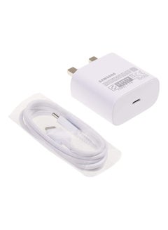 Buy Type C Super Fast Charger For Samsung white in Saudi Arabia