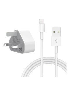 Buy 5V 1A Power Adapter With USB  Cable For Apple Iphone white in UAE