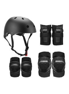 Buy Protective Gear Set 7 in 1 Knee Elbow Pad Wrist Guard Helmet Multi Sports Safety Protection for Kids in UAE