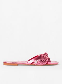 Buy Slip-On Flat Sandals Pink in Saudi Arabia