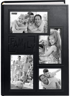 Pioneer Photo Albums 5PS-300 300-Pocket Sewn Leatherette Frame Cover Photo Album, Black