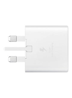 Buy 25W  Super Fast Charging  Adapter For Samsung white in UAE