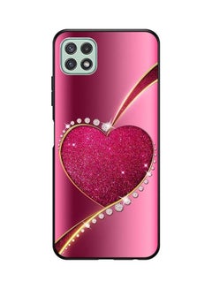 Buy Diamond Glitter Heart Design Protective Case Cover For Samsung Galaxy A22 Multicolour in Saudi Arabia