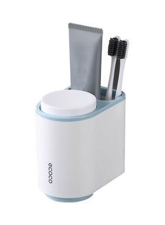 Buy Magnetic Toothbrush Holder White/Blue 5.11x 3.26 x 4.33inch in Saudi Arabia