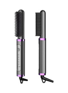 Buy 2 In 1 Hair Straightening Brush Black 266x31x44mm in UAE
