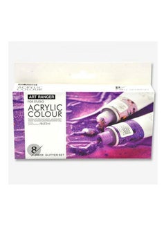 Buy Acrylic Glitter Colors - Set Of 8 Tubes 22 Ml Multicolour in Egypt