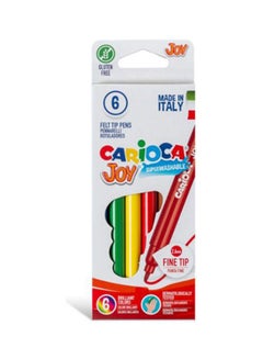 Buy Carioca Joy 6 colors felt tip Pens  Washable,Italy Multicolour in Egypt