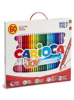 Buy Carioca Joy 60 colors Felt tip pens with a fine tip for precise strokes Superwashable Multicolour in Egypt