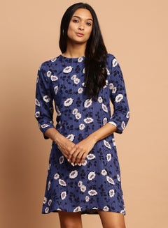 Buy Casual Stylish Dress Blue in Saudi Arabia