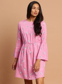 Buy Stylish Mini Dress Pink in UAE