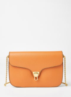 اشتري Leather Shoulder Bag Burnt Orange في السعودية