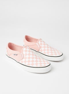 vans asher pink checkerboard