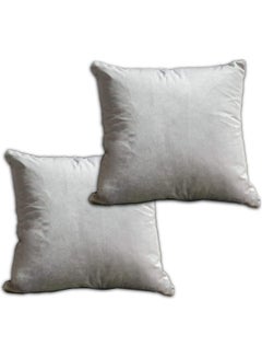 Buy 2-Piece Decorative Cushion Grey 65x65cm in Saudi Arabia