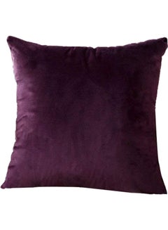 Buy Velvet Decorative Cushion Purple 25x25cm in Saudi Arabia