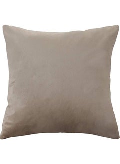 Buy Square Shaped Decorative Cushion Brown 65x65cm in Saudi Arabia