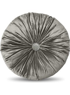 Buy Decorative Velvet  Cushion Grey 40x40cm in Saudi Arabia